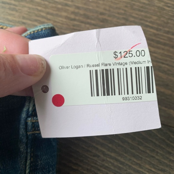 NEW Oliver Logan The Russel Split Flare Vintage Jeans - Picture 9 of 16